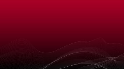 Poster - Abstract futuristic wavy stripes. Abstract twisted lines on a  red gradient background. Vector.