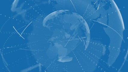 Wall Mural - broadcasting web elements growing global network abstract background 4k ultra hd digital globe with connection data lines and particles geometric futuristic polygon texture line