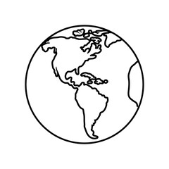 Wall Mural - world map america