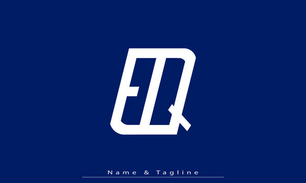Alphabet letters Initials Monogram logo EQ , QE