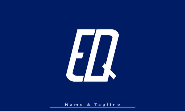 Alphabet letters Initials Monogram logo EQ , QE