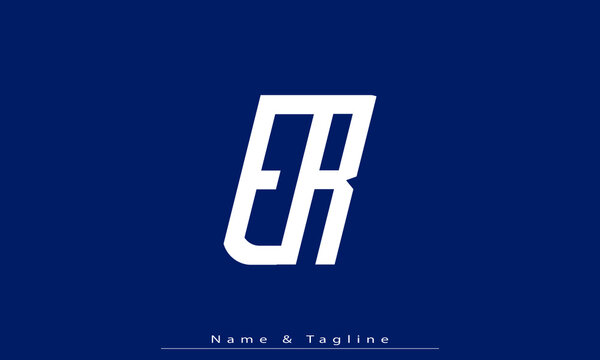 Alphabet letters Initials Monogram logo ER , RE