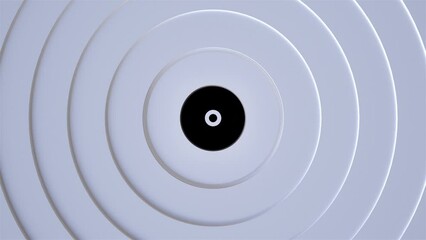 Poster - White modern circles. Computer generated 3d render