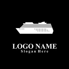 Ship-themed vector logo suitable for marine companies