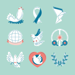 Sticker - icon set peace