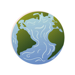 Wall Mural - globe map icon