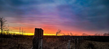 Fence Post Sunset 