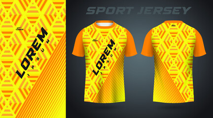 yellow t-shirt sport jersey design