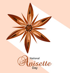 vector graphic of national anisette day good for national anisette day celebration. flat design. flyer design.flat illustration.