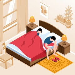 Poster - Isometric Man Health Illustration