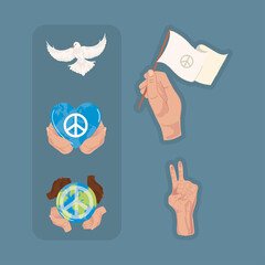 Poster - icon collection peace