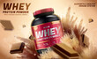 Whey protein powder banner ad