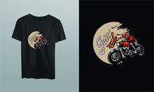Biker T Shirt Design Vintage