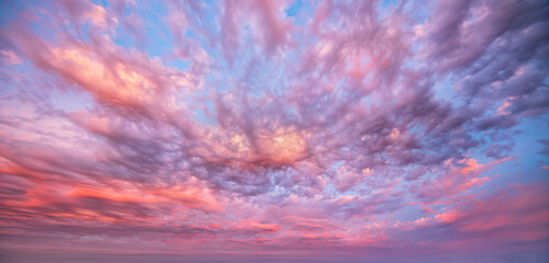 Wall Mural - Beautiful Sky with dramatic clouds at sunrise