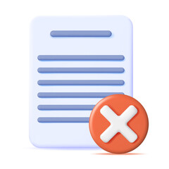 Poster - 3D Paper Blank with Checklist Symbol.