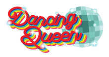 Disco Queen With Disco Ball Retro Style