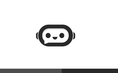 Chatbot Avatar or chat bot logo also robot head