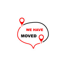 We Have Moved Simple Illustration