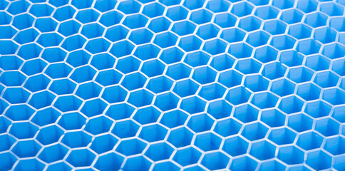 abstract blue honeycomb  hexagon design background