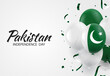 © andry7 - Vector Illustration of Pakistan Independence Day. Background with balloons