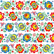 Seamless pattern made from folklore ormaments (Moravia - Slovacko)