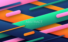 Abstract Background With Multicolored Geometric Shapes