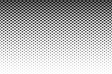 Wall Mural - Abstract Halftone Geometric Pattern. Black and White Textured Background.