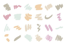 Hand Drawn Seamless Vector Textured Paint Brush Strokes 