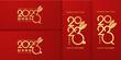 Set of 2023 Chinese new year concept