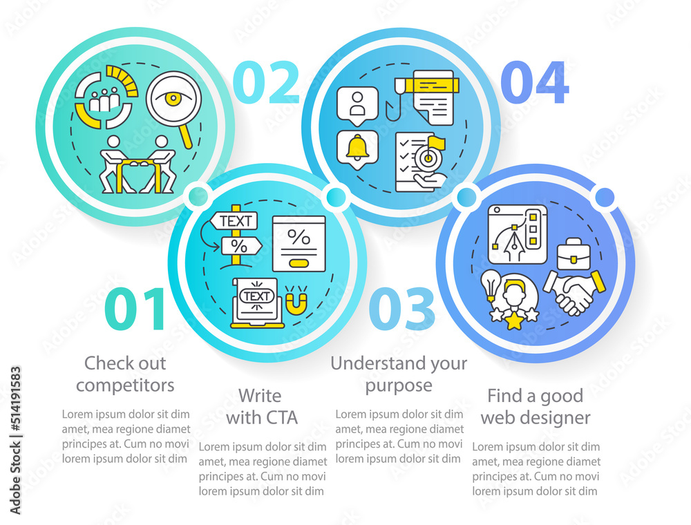 Best tips for designing website circle infographic template. Purpose ...