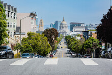 Civic Center View From Alamo Square, San Francisco, California
