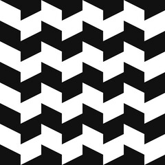 Aufkleber - Stripes of black angular lines. Interior design and print for decoration. Seamless pattern for stylish design.