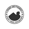  Spinx and pyramids silhouette travel destination