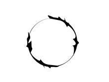Circle With Dynamic Swoosh Frame.Monochrome Circle Element. Abstract  Background For Your Text, Card, Wallpaper,text.