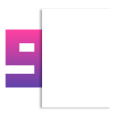 Poster - gradient number text box