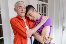 Happy Young Gay Couple In Love