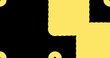 Leinwandbild Motiv Render with yellow and black rounded decorative
