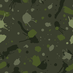 Sticker - Abstract camouflage repeat seamless pattern. 