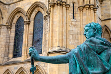 Statue Of Constantine The Great At York Minster In York, UK
