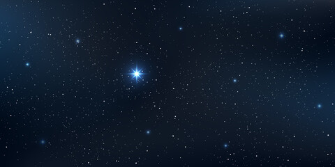 Wall Mural - north star, star universe background, bright star in the dark space background, vector illustration.