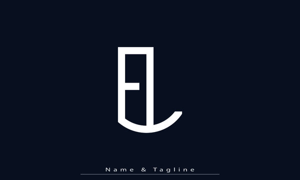 Alphabet letters Initials Monogram logo EL , LE