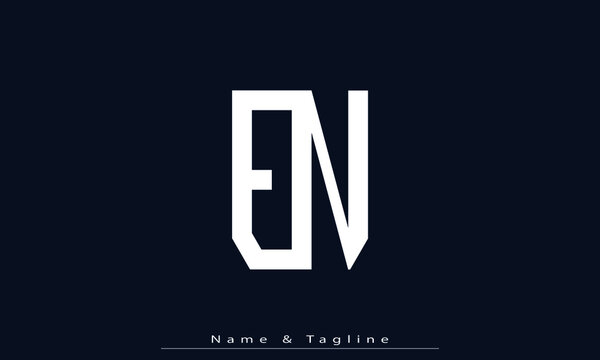 Alphabet letters Initials Monogram logo EN , NE