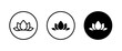 © Aygun - lotus flowers, Lotus, Lily Flower Icon. Spa icons button, vector, sign, symbol, logo, illustration, editable stroke, flat design style isolated on white linear pictogram