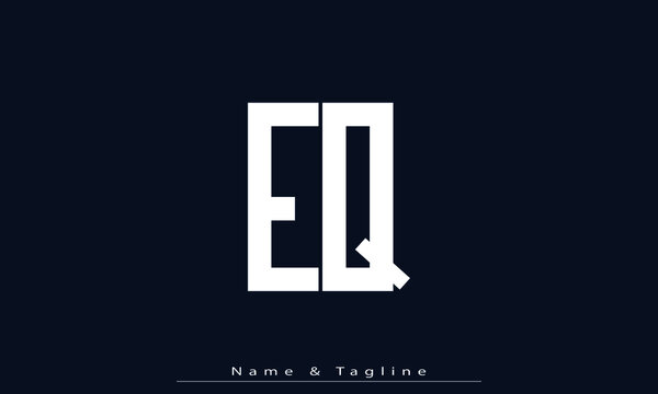 Alphabet letters Initials Monogram logo EQ , QE