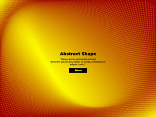 Poster - Beautiful abstract gradient orange-yellow background with a dynamic dotted geometric pattern in the form of lines. Template for cover, flyer or banner