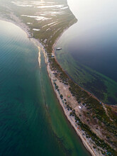 Aerial View Of Dzharylgach Island In Summer, Taken With Drone. Ukraine