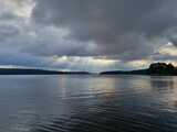 Fototapeta Uliczki - sunset over the lake