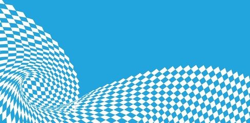 Bavarian Oktoberfest pattern with blue and white rhombus Flag of Bavaria Oktoberfest blue checkered background Wallpaper Vector old diamonds background with cracks and dust