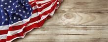 American Flag On Boards