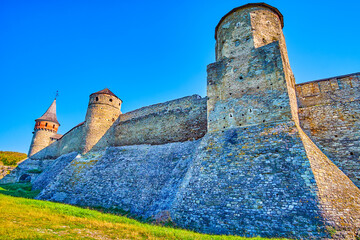 Poster - Stone masterpiece in medieval defensive architecture, Kamianets-Podilskyi Castle in Ukraine